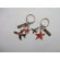 Custom enamel key chains with metal airplane and star charms