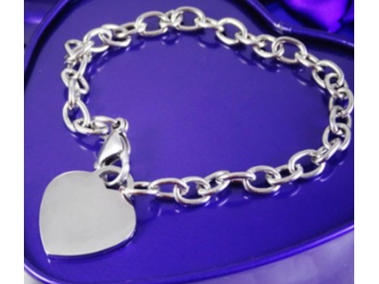 Custom Heart Pendant Rose Gold Plated Chain Bracelet Women Jewelry For Party Custom Heart Pendant Rose Gold Plated Chain Bracelet Women Jewelry For Party