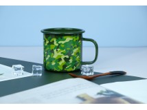 custom logo reusable rolled rim metal steel tin sublimation enamel camping coffee tea cup mug with handle  custom logo reusable rolled rim metal steel tin sublimation enamel camping coffee tea cup mug with handle