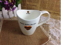 custom logo print 11oz simple white coffee cups ceramic mug