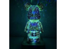 3D glass fireworks bear night light  3D glass fireworks bear night light