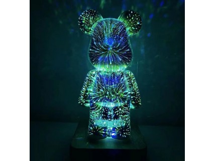 3D glass fireworks bear night light 3D glass fireworks bear night light