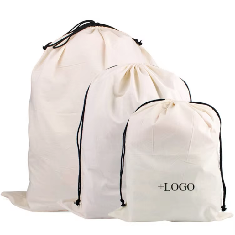 cotton dust bag canvas drawstring bag